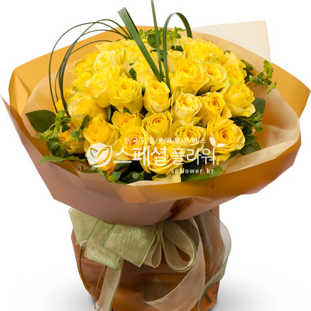 노랑장미꽃다발2